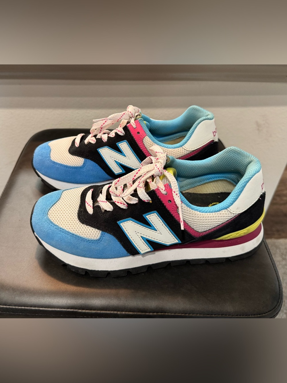 New Balance ( Unisex)Colorblock Runner Sneakers - Blue/Pink/Black